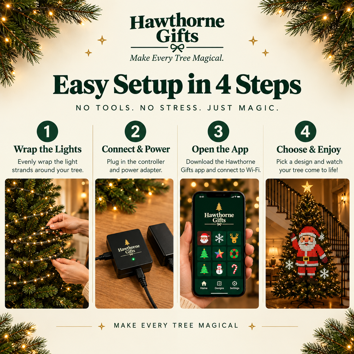 Smart Animated Christmas Tree Lights